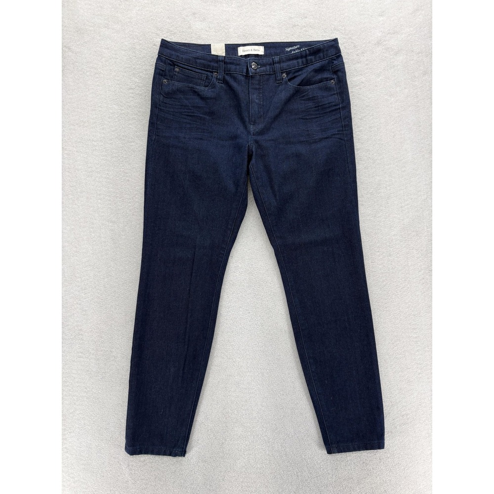 Henry & Belle Signature Ankle Skinny Jeans Womens 31 Blue Dark Wash Stretch NWOT